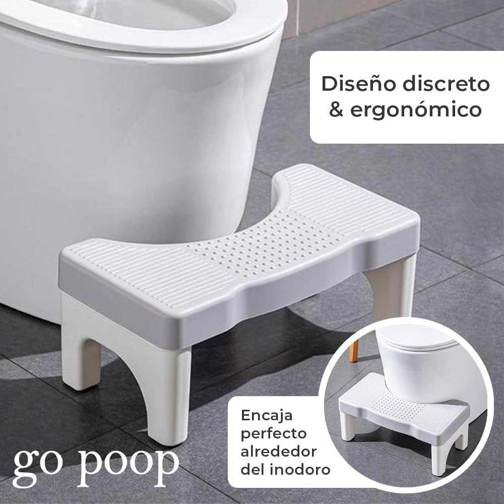 Banco para el inodoro colocado alrededor de la taza